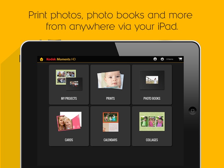 KODAK MOMENTS HD Tablet App.
