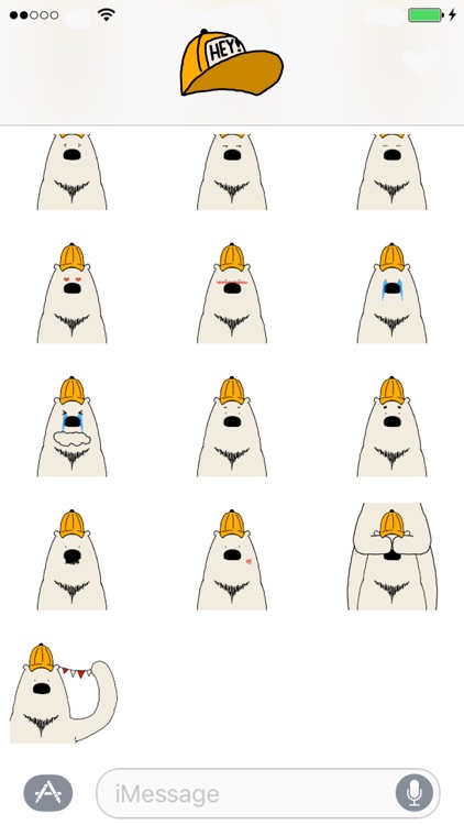 Polar Bear faces sticker screenshot-3