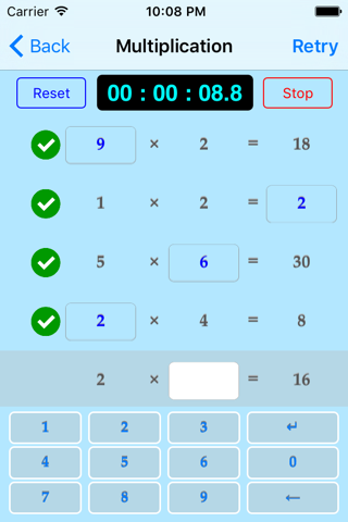Basic Multiplication Quiz screenshot 3