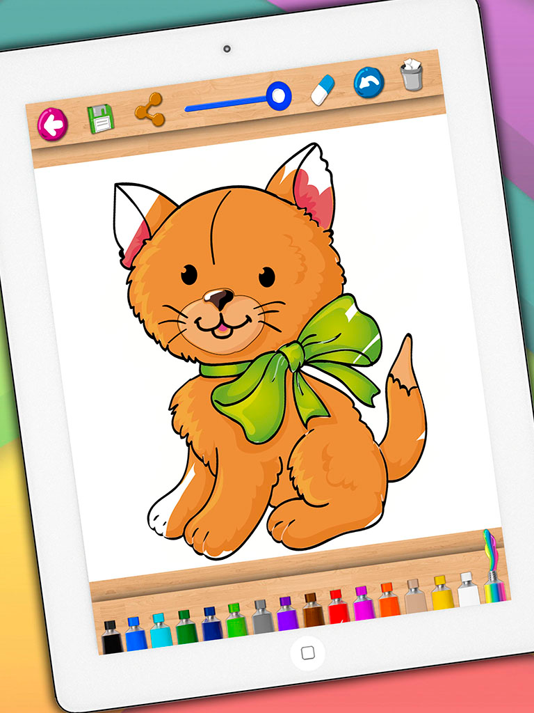 أرسم و لون القطط – كتاب تلوين الحيونات مع قطط ظريفة للأطفال screenshot 10