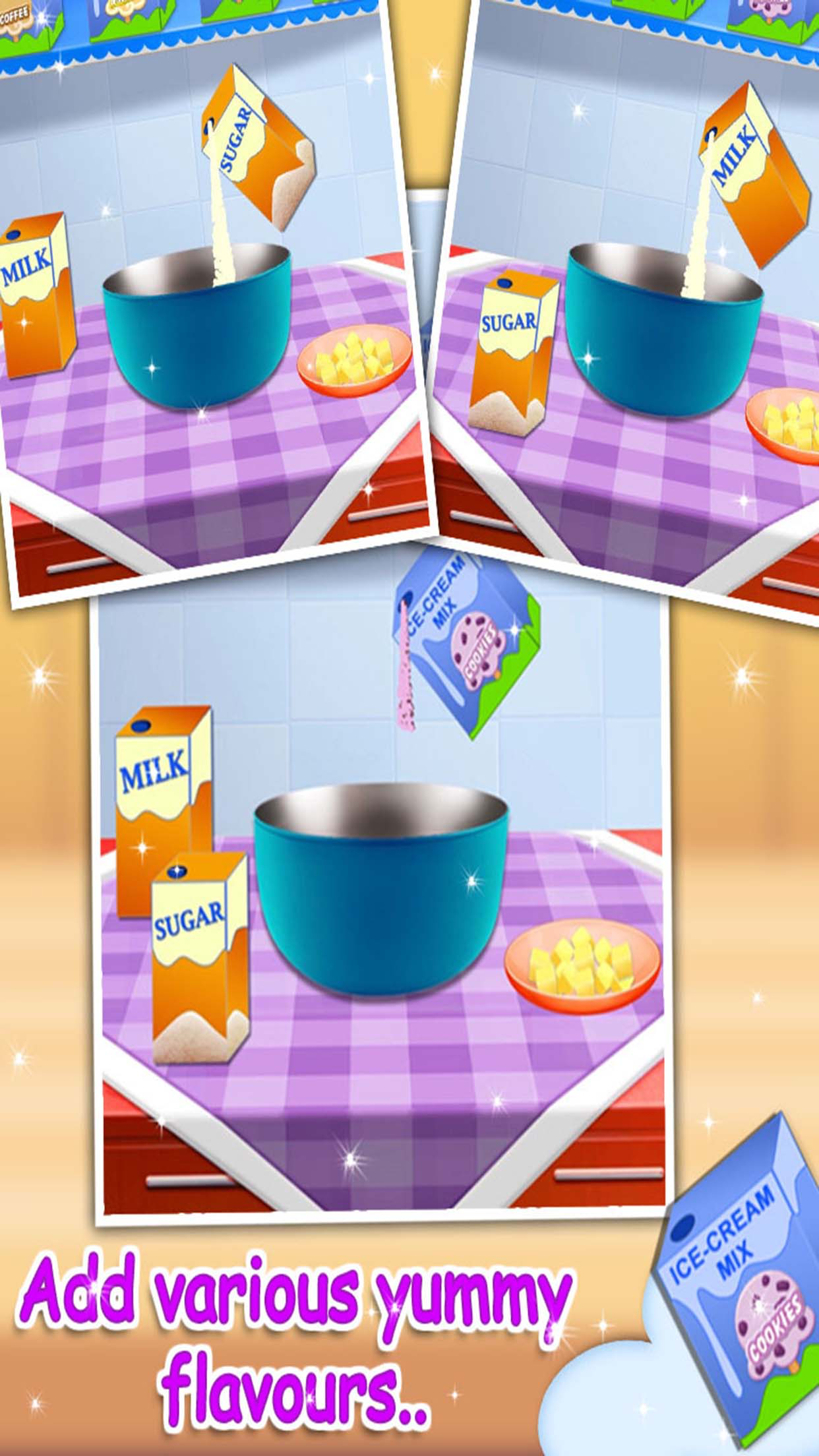 Ice Cream Maker - Cooking Fun Free kids learning game