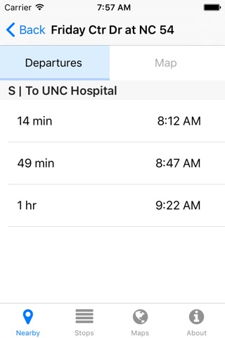 Chapel Hill Transit Now - Real-time Transit Arrivals screenshot 2