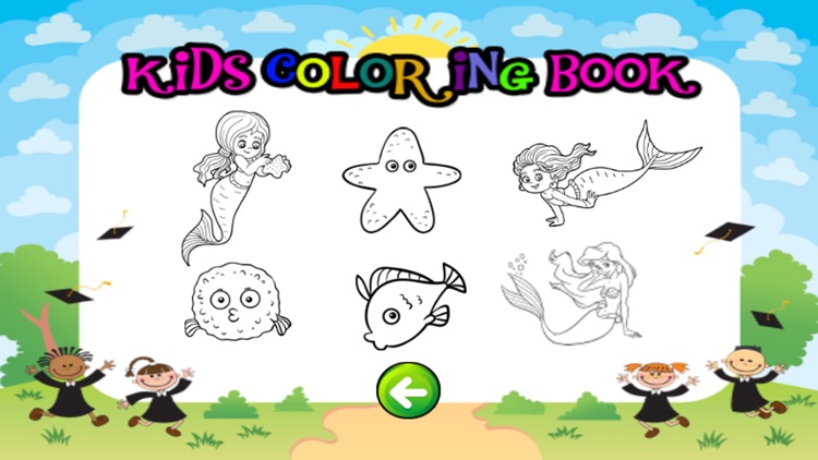 sea animal little mermaid coloring book - drawing painting kids screenshot-3