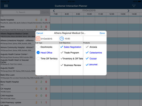 iCallPlanner screenshot 2