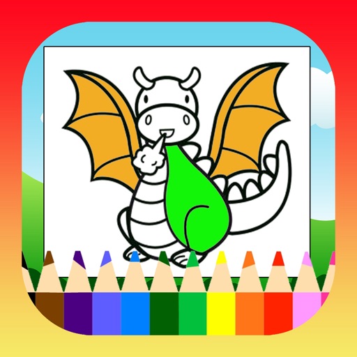Dragon Coloring Book For Kids Free Icon