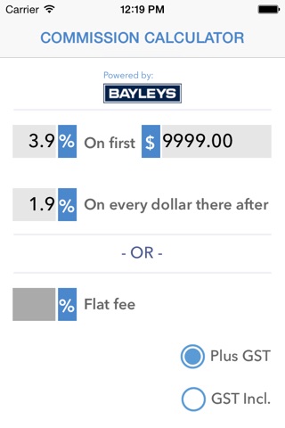 Bayleys Commission Calculator screenshot 2