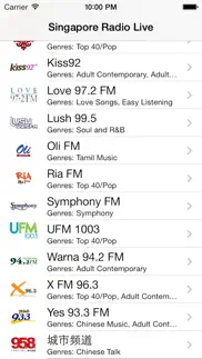 singapore radio live player (新加坡电台 / 電台) iphone screenshot 1