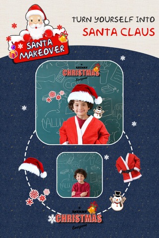 Christmas Makeover FREE - Santa Claus Photo Editor to Add Hat, Mustache & Costumeのおすすめ画像1