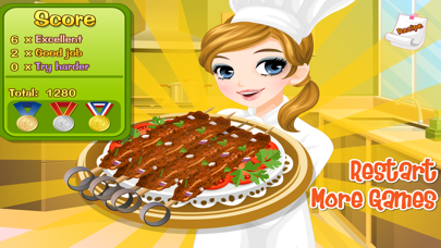 Tessa’s Kebab – learn how to bake your kebab in this cooking game for kids iPhone screenshot