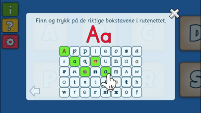 Bokstaver i rutenett Screenshot