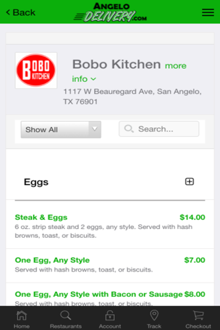 Angelo Delivery Restaurant Delivery Service screenshot 3