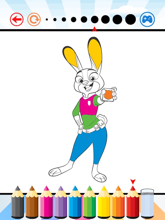 Screenshot #5 pour Coloring Book For Kid Education Game - Nick and Judy Edition Drawing And Painting Free Game HD