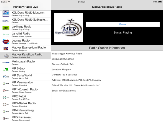 Screenshot #4 pour Hungary Radio Live Player (Magyarország rádió)