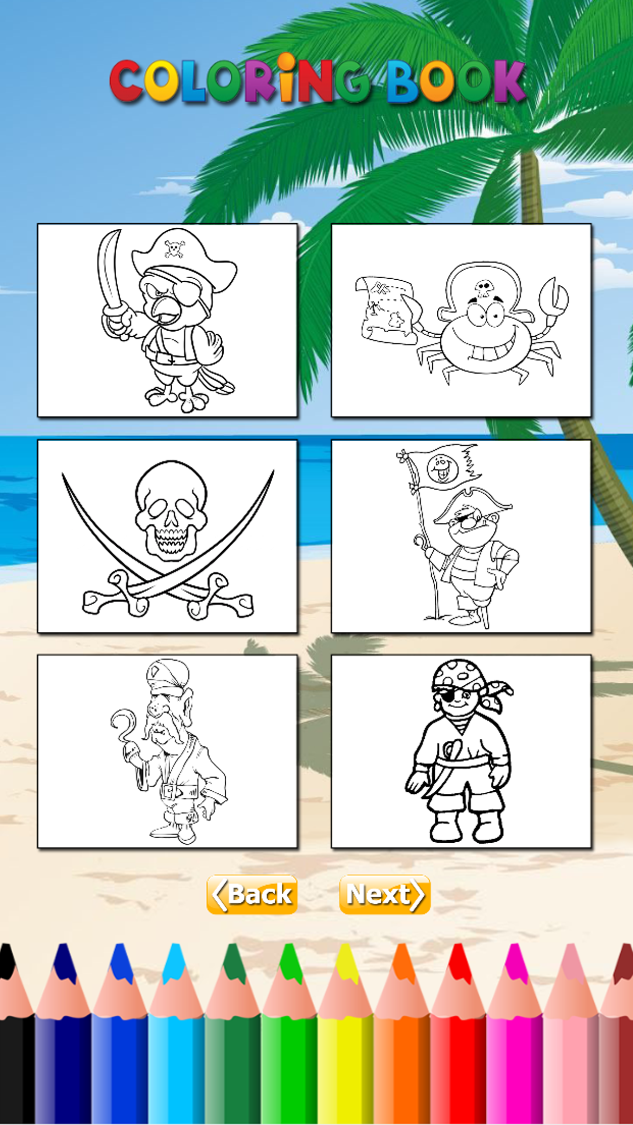 The Pirate Coloring Book HD for Children: Learn to paint and color a pirate ship and more