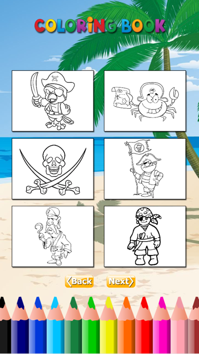 The Pirate Coloring Book HD for Children: Learn to paint and color a pirate ship and more app screenshot 3