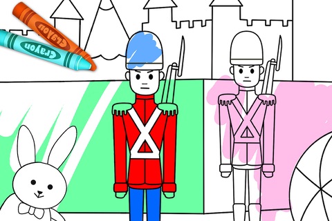 Bedtime Story: Toy Soldier Coloring Book Free screenshot 2