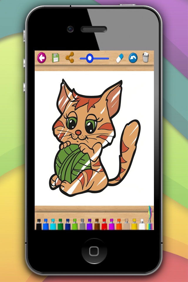 أرسم و لون القطط – كتاب تلوين الحيونات مع قطط ظريفة للأطفال screenshot 3