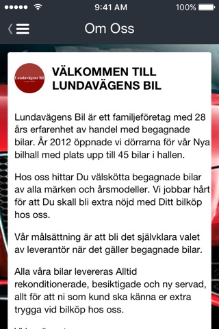 Lundavägensbil screenshot 3