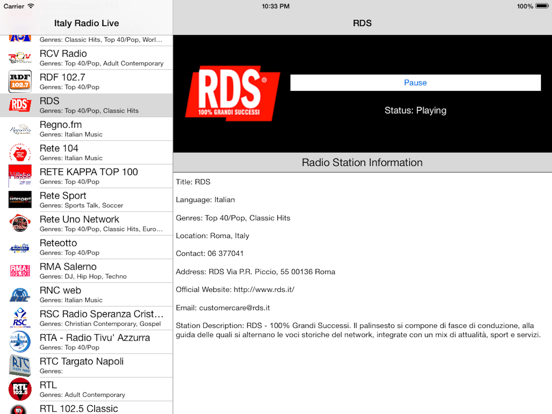Screenshot #5 pour Italy Radio Live Player (Italian/Italia/italiana)