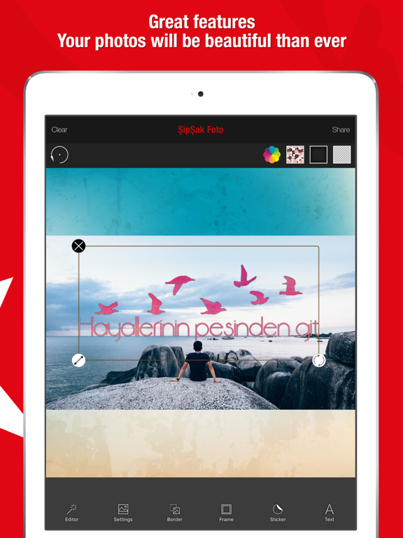Screenshot #6 pour ŞipŞak Photo Frames Editor Stickers in Turkish