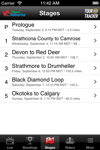 2016 Tour of Alberta Tour Tracker screenshot 2