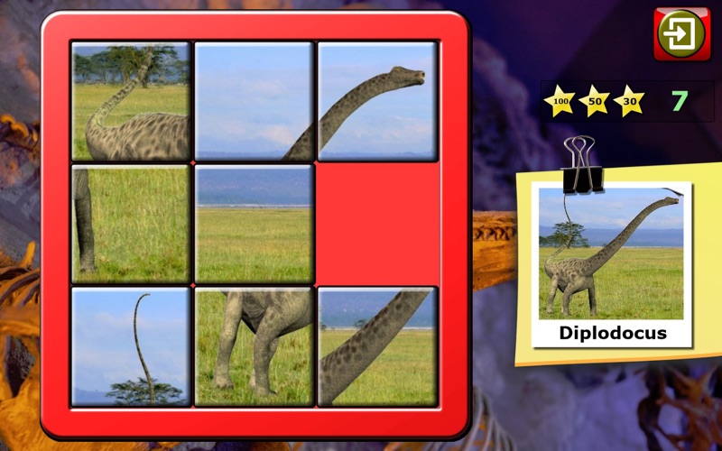 Screenshot #2 pour Enfants places dinosaure Rex Slide Puzzle 15