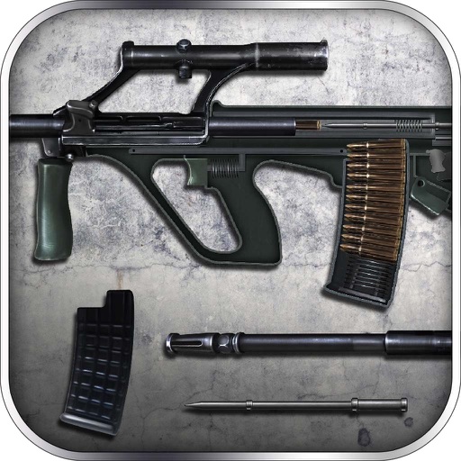 AUG Assault Rifle: Assembly and Gunfire - Firearms Simulator with Mini Shooting Game for Free by ROFLPlay icon