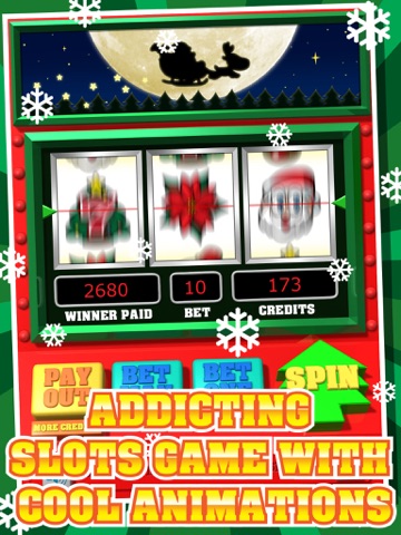 Lucky Merry X'mas Slots HD Free - Hohoho ! Santa Claus Best Christmas Festivity Slot Machine screenshot 2