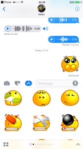 Yellow Bubble Emoji Sticker Pack for iMessage screenshot #1 for iPhone