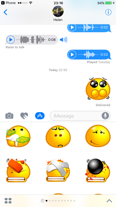 Screenshot #1 pour Yellow Bubble Emoji Sticker Pack for iMessage