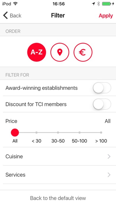 Italy – Restaurants by Touring Screenshot