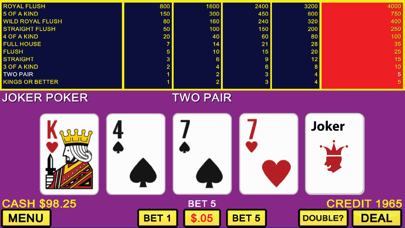Joker's Wild Video Poker Casino Screenshot