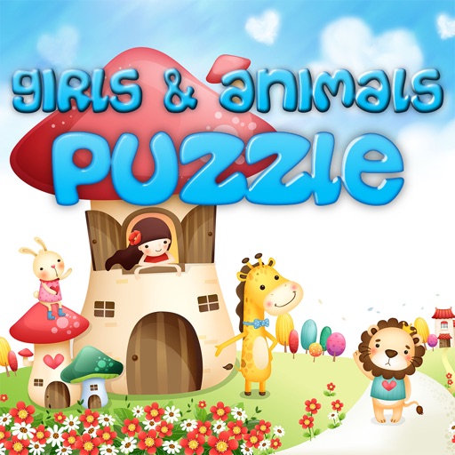 Jigsaw Puzzle Girls And Animals icon