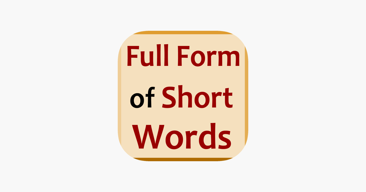 Short Form To Full Form dans l'App Store