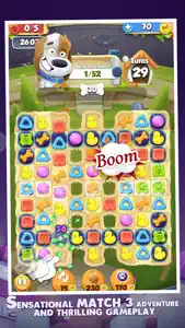 Cute Pet Match 3 Games Puzzle-Matching Jewels Saga screenshot #1 for iPhone