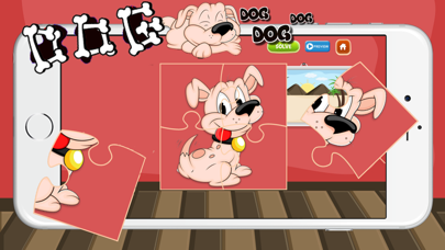 Screenshot #1 pour Animal Cute Dogs Jigsaw Drag And Drop Puzzle Flash Card Games For Toddlers ( 2,3,4,5 and 6 Years Old )