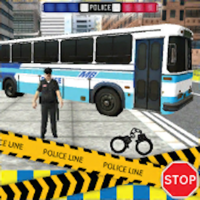 Police City Bus Staff Duty Simulator 2016 3D - London Anicent City Police Department Pick and Drop