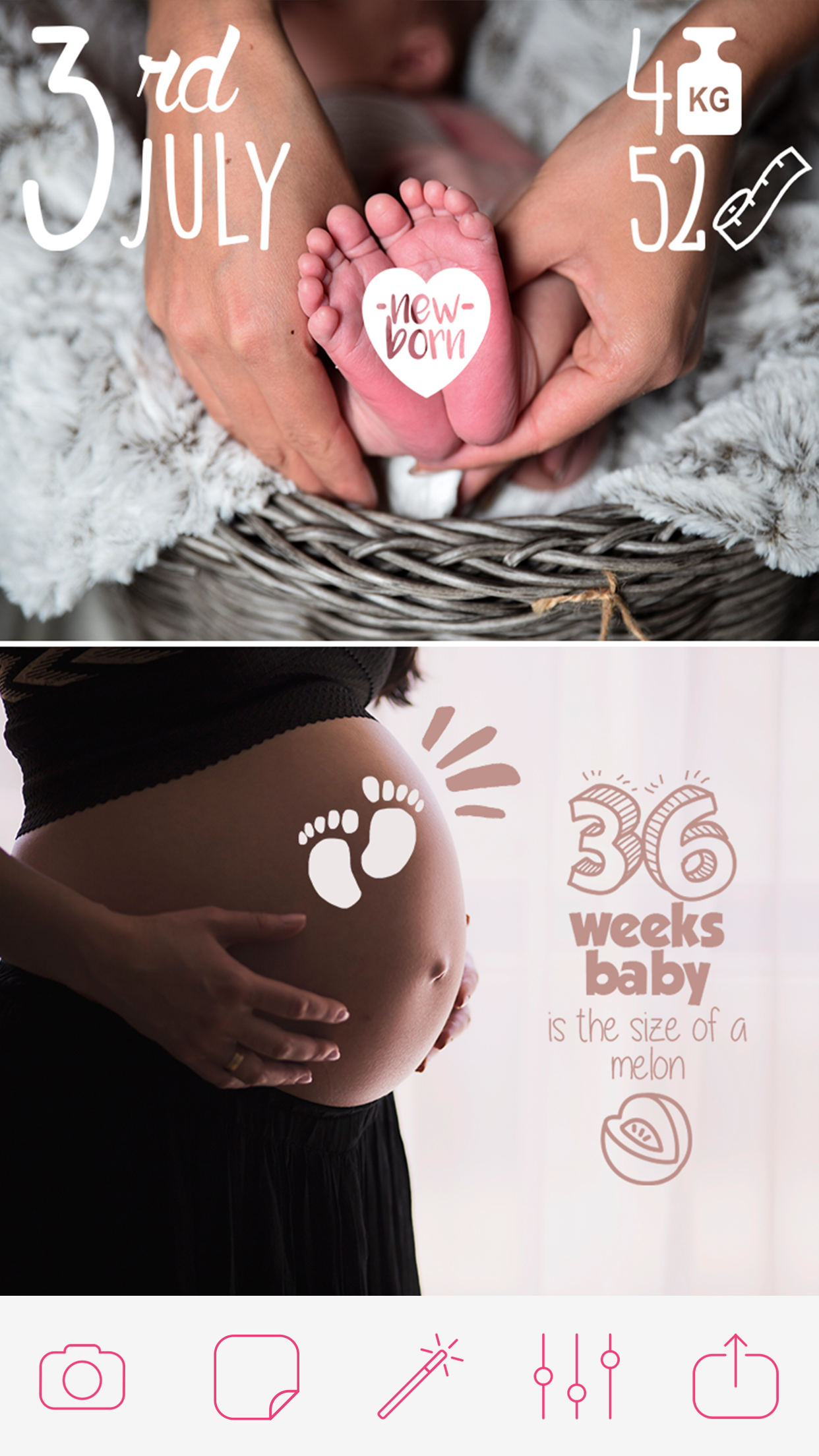 Pregnancy & Baby Milestone Photos