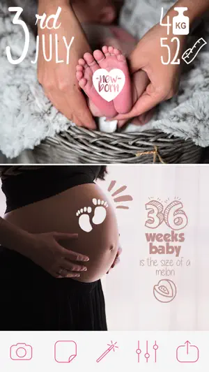 Pregnancy & Baby Milestone Photos screenshot 4