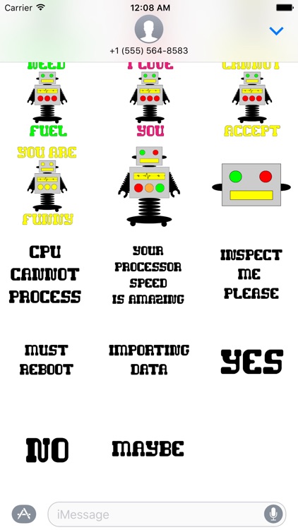 Animated Retro Robot Stickers screenshot-3