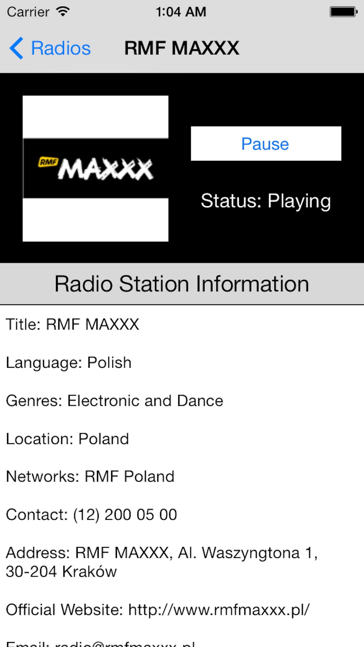 Poland Radio Live Player (Polish / Polska)
