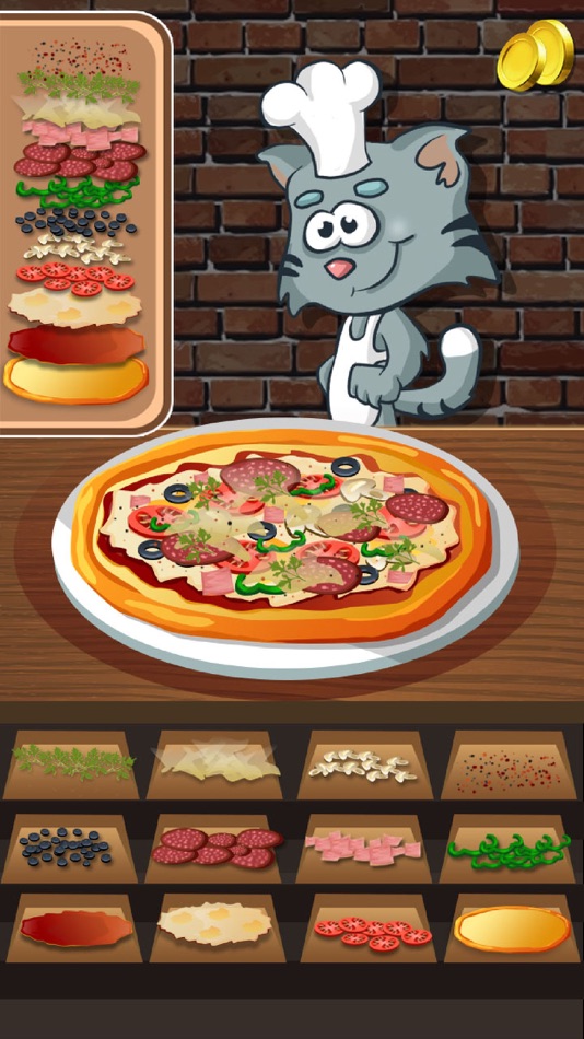 #2. Pizza Cat Chef (iOS) 由: Mariya Ivanova