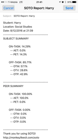 SOTO (Student On-Task Observation) screenshot 5