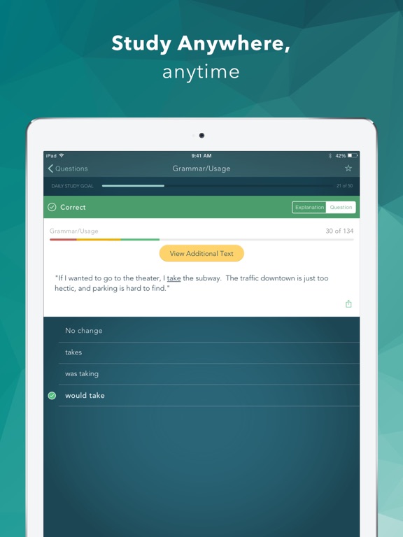 ACT Mastery 2017 Prep iPad screenshot 4 - Education app