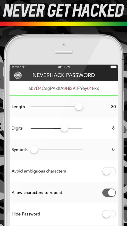 NEVERHACK - Extra Strong Password Generator & Anti Hacker