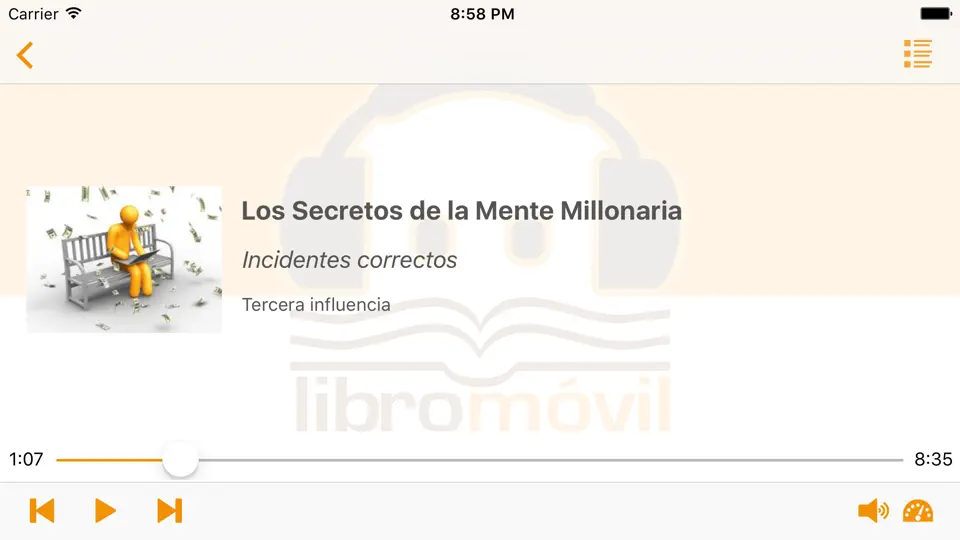 Captura de pantalla de Los Secretos De La Mente Millonaria - Audiolibro en iPhone 3