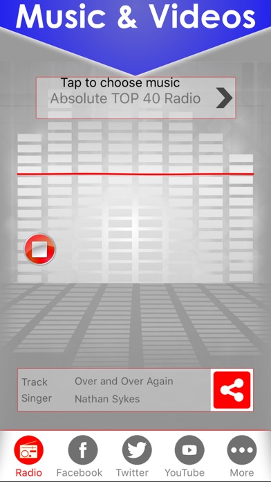 Free music hits player . Listen to online live internet radio stations and DJ playlists of the top 100 music hits from all genres Screenshot
