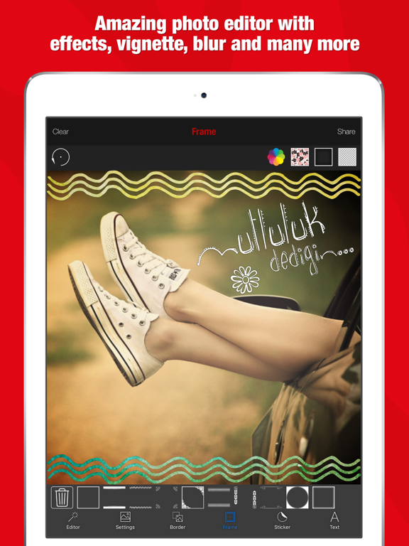 ŞipŞak Fotoğraf Efektleri Etiketleri Düzenlemeler iPad screenshot