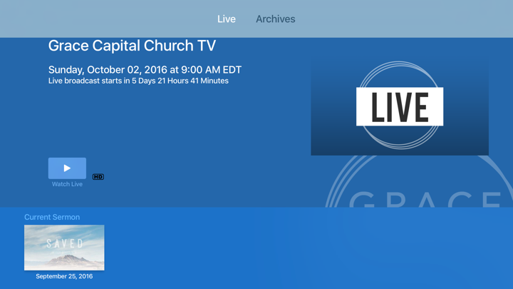 Screenshot #1 pour Grace Capital Church TV