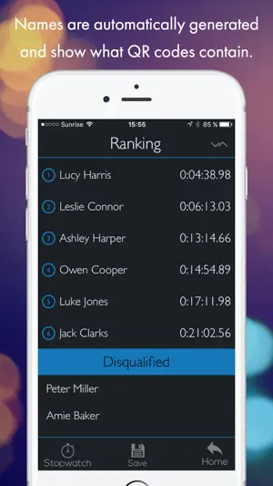 QR Stopwatch screenshot 2
